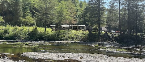 Clean clear and cool Washougal River. Dougan Falls is literally on our property!