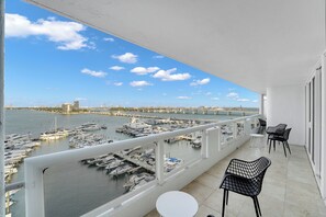 Direct water views of Biscayne Bay and Venetian Marina