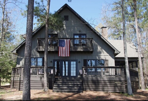 Front side of the house that faces the lake