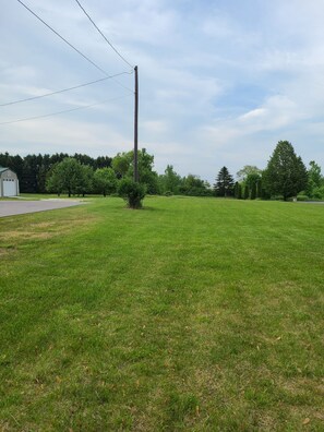 lots of acreage to set up a camperor tent or for kids playing