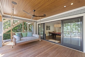 Let's go to the Pool Deck! First Floor Deck with Swing Bed