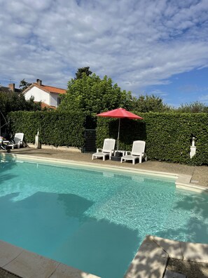 Heated pool from May - September, with security fencing and childproof gate