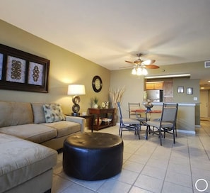 Living & Dining Area. New furniture just arrived. Updated pics coming soon.