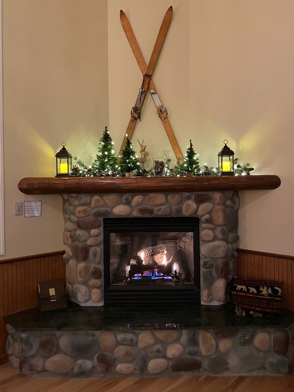 Gas fireplace with timer