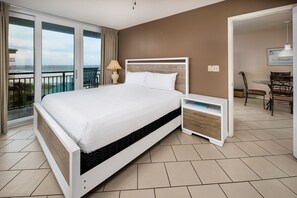 Master bedroom king with balcony access