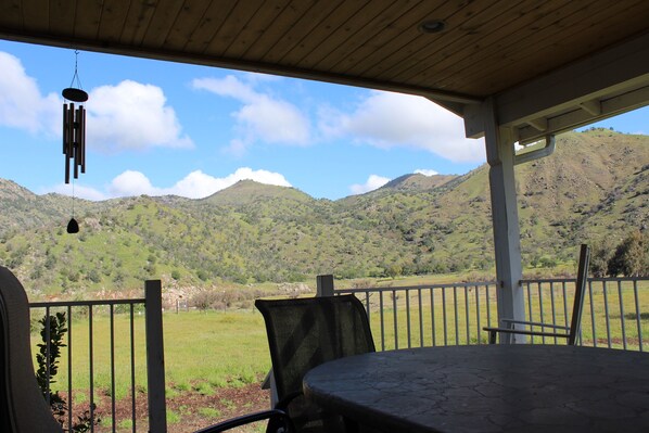 View from patio, late summer (after July).