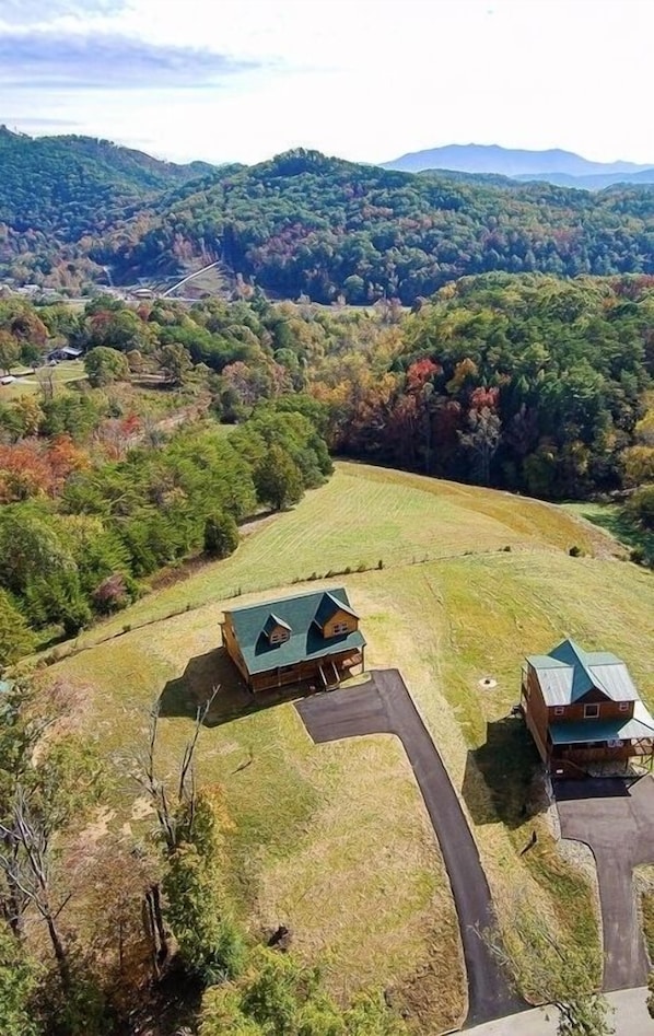 Cabin A on the left and Cabin B on the right