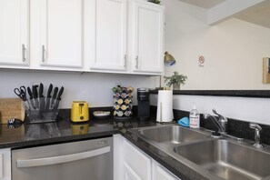 Look how neat and clean our kitchen is, I am sure you guys will have a great time preparing home cooked meals.