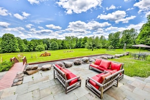 Patio with seating area