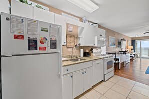Easy to prepare meals in the updated fully-equipped kitchen.