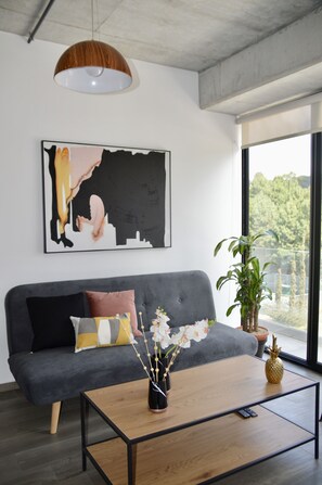 Living Room with sofa bed