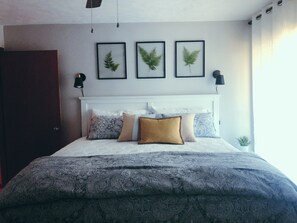 Master bedroom with king size bed