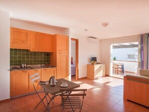 Make a quick meal in your kitchenette.