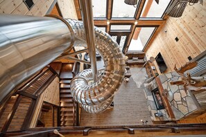 The 3-story stainless see-through slide!