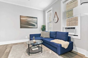 Roomy couch where you can enjoy a good book or quick naps