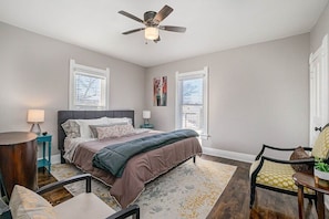 Bedroom 1: One king bed.