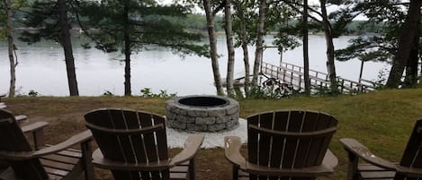 View from the yard facing the water.