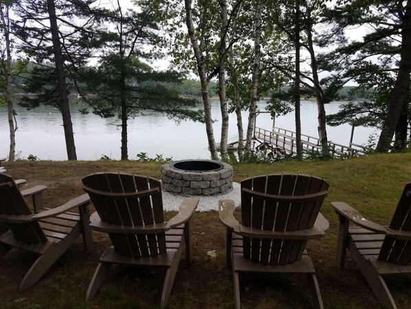 View from the yard facing the water.