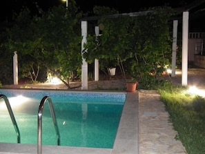 pool at night