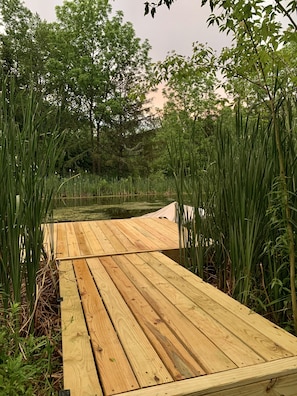 Brand new Dock where you can fish from, lay out, do yoga, or feed the turtles. 