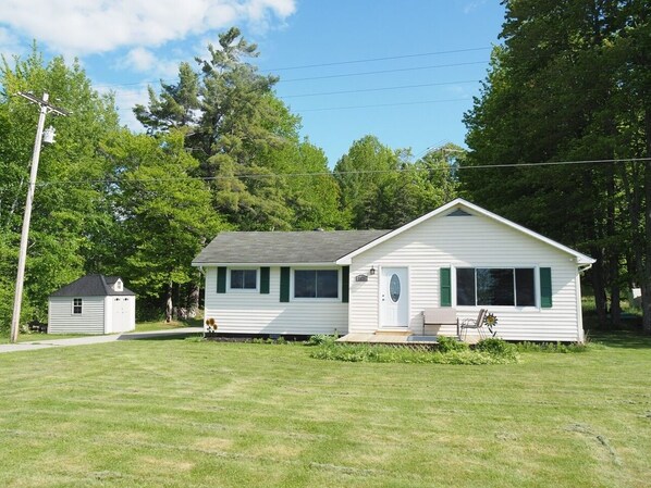 OVERALL:  The front of the home in summer.
