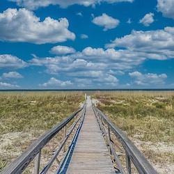 Beach path to serene Harbor Island Beach!