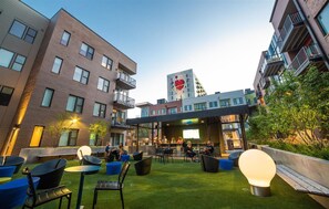Public green space right in the city