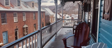 View of High Street in Downtown Harpers Ferry from front porch
