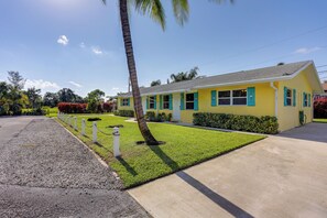 Townhome Exterior | Single-Story Home | Keyless Entry