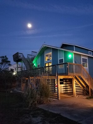 A Jolly Boat...shining at night.