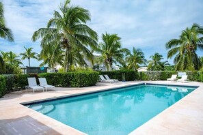 Our heated 40' x 20' pool. We also have kayaks, paddle board, bikes, golf carts, mini-gym, and fast free internet!