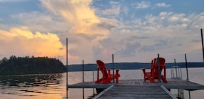 Sunset off the dock.  No filter applied - just a gorgeous evening