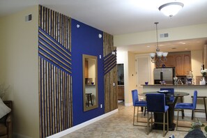 Accent Wall and Dining Area