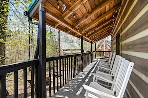 Relax with your morning coffee on the spacious back deck