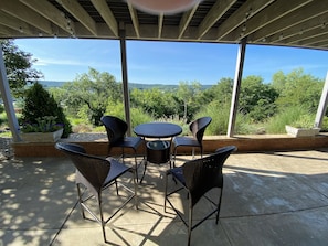 Outdoor furniture with scenic overlook