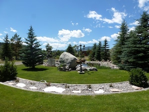 Our scenic pond is a great place to decompress!