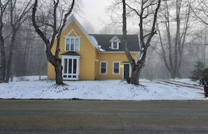 Front of house in winter