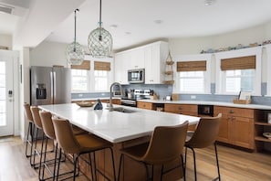 Large kitchen island that seats 6