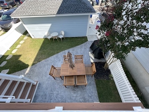 Back Yard View From Back Porch; Grill