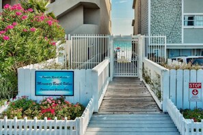 Private Beach Access with (1) FREE Beach Set-up