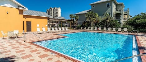 Nice Sized Community Pool for Enjoying the Sunshine for Lounging and Dining - Bath House for both Men & Woman