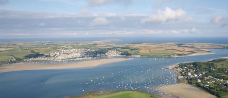 Padstow and Camel Estuary aerial