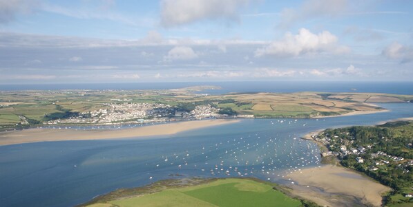 Padstow and Camel Estuary aerial