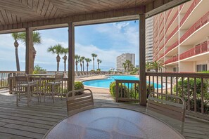 Hidden Dunes Pool Views from Tiki Hut