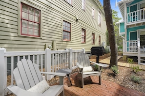 PRIVATE OUTDOOR SEATING AND GRILL AREA IN FRONT OF WAY BACK
