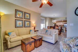 View into Living Area from the Balcony