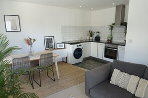 Coastal styling with a hint of rattan.
