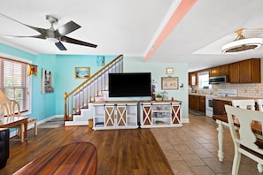 The spaciousness of this home is enhanced by the open floor plan.