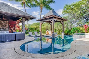 Swimming pool and lounge area