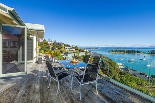 Stunning outlook from your outdoor dining balcony